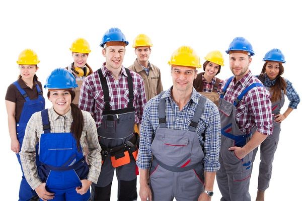 group of tradespeople
