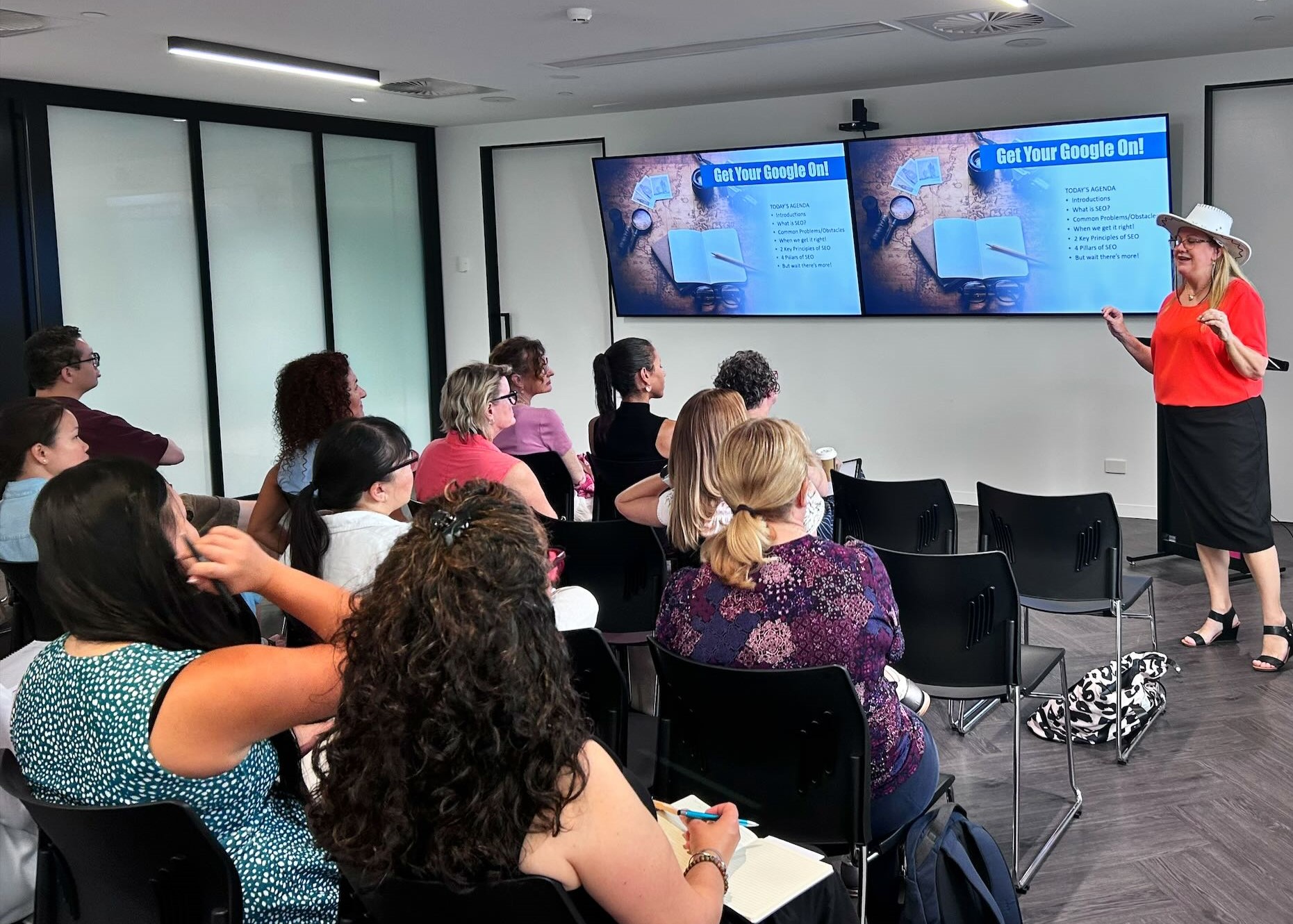 SEO training by Janet Camilleri at Brisbane Business Hub